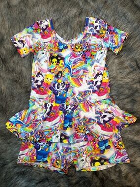 Wild Rich Kids Lisa Frank Skirted Romper Girl’s Size 9/10